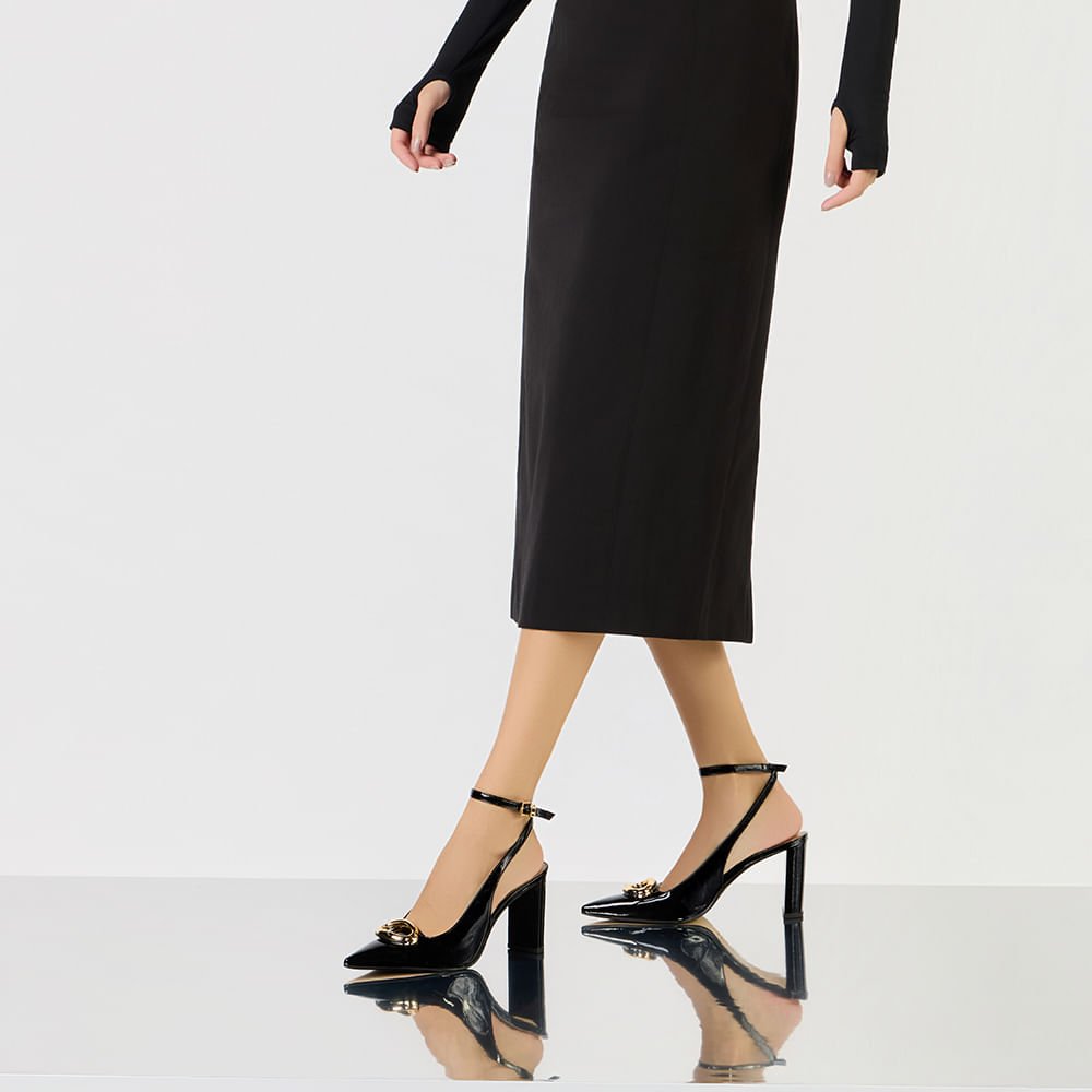Slingback Verona Preto - 80230056 Preto 2
