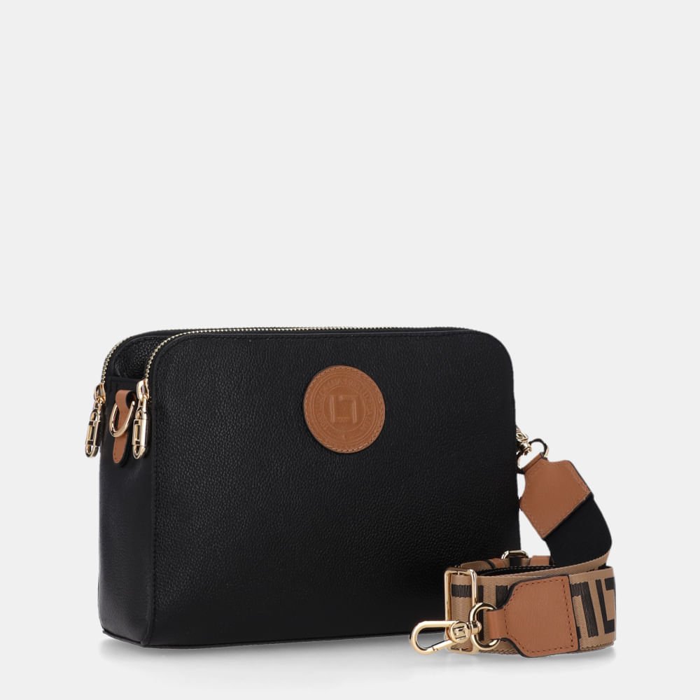 Bolsa Bella Tiracolo Média New Ridge Preto - 10006111 Preto 4