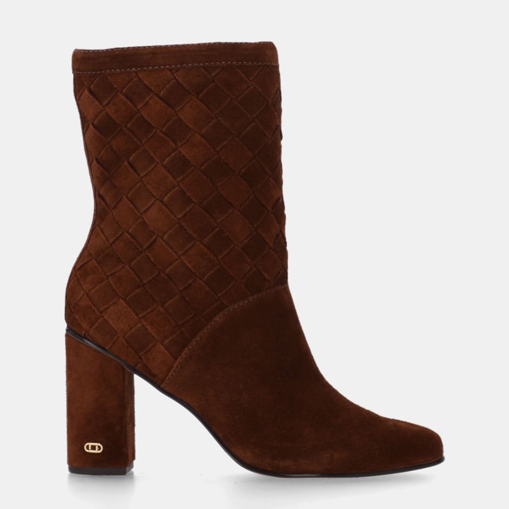 Bota Cano Médio Camurça Trufa - 56510031