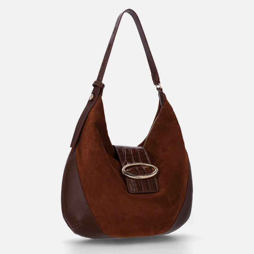 Bolsa Hobo Grande Camurça Trufa - 2000813 Trufa 4
