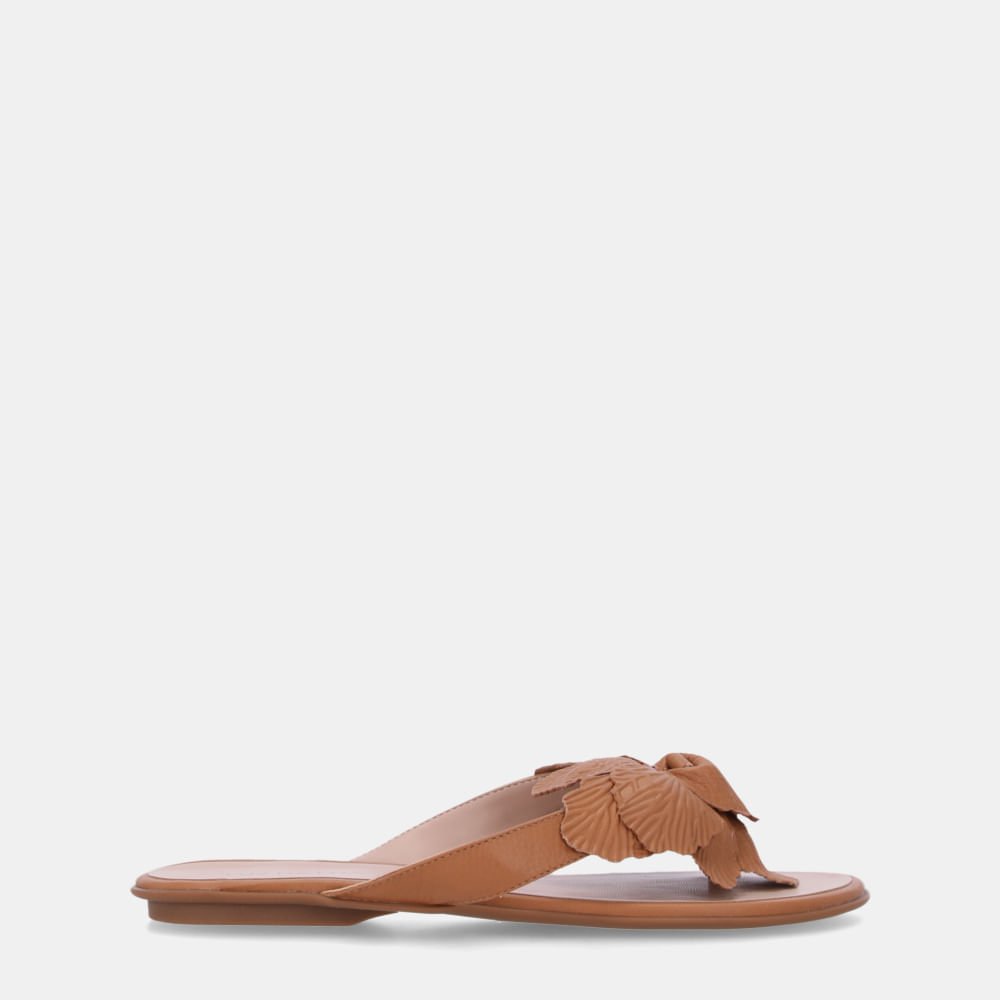 Chinelo Couro Saara Amêndoa - 52210290