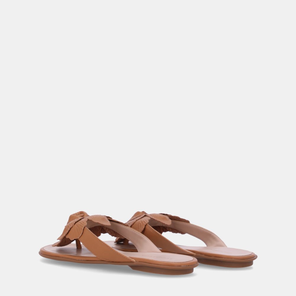 Chinelo Couro Saara Amêndoa - 52210290 Amendoa 3