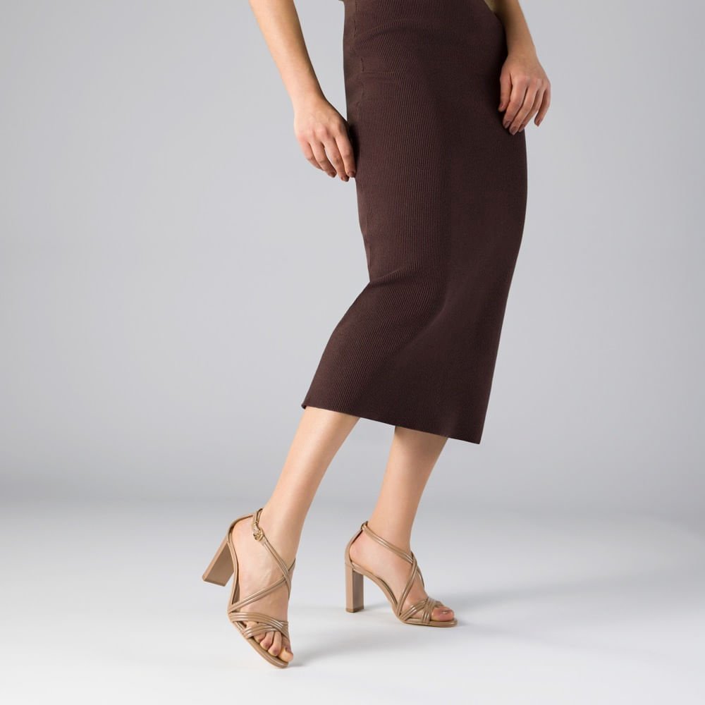 Sandália De Salto Verona Mousse - 80380031 Mousse 2