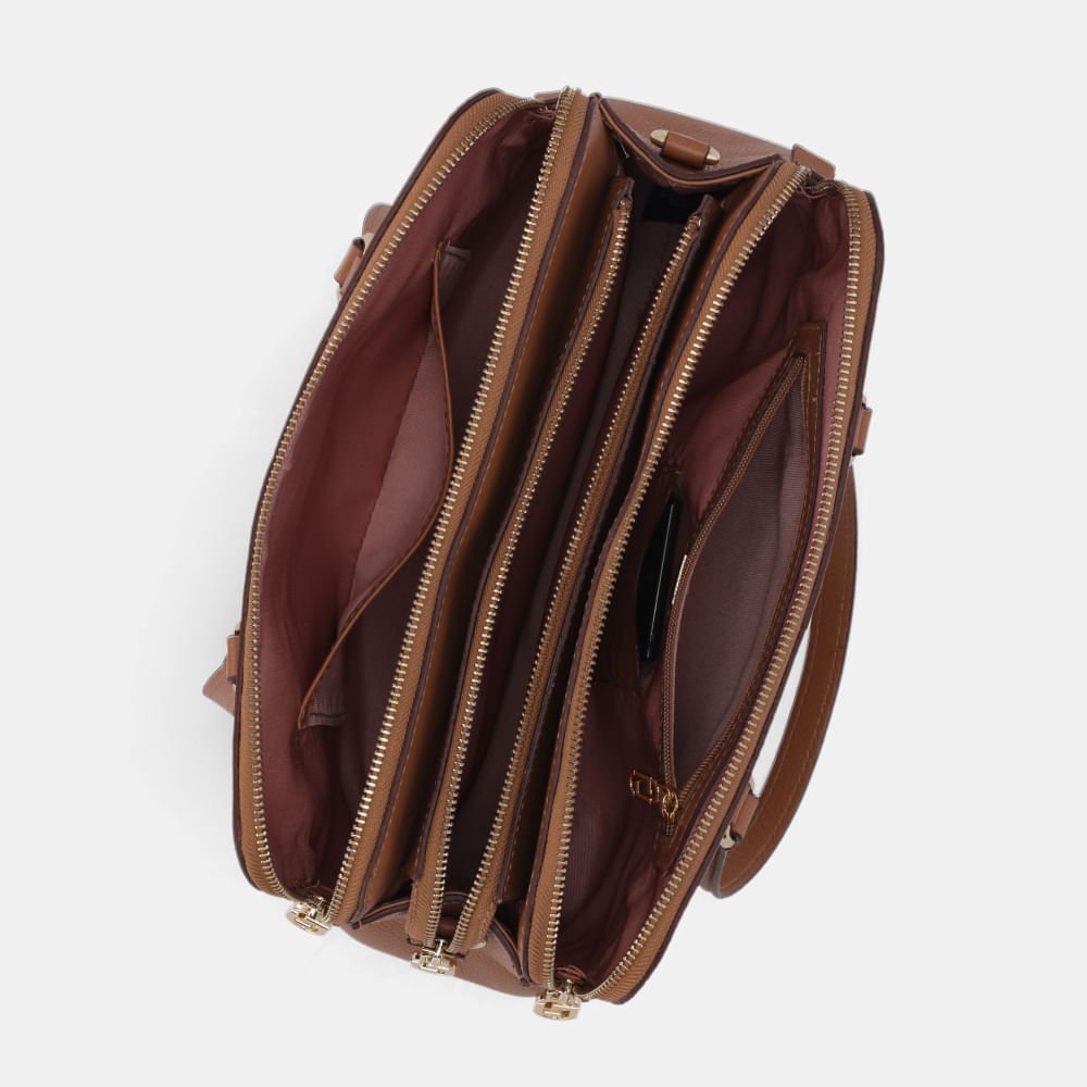 Bolsa Bella Tote Grande New Ridge Amêndoa - 2000162 Amendoa 4