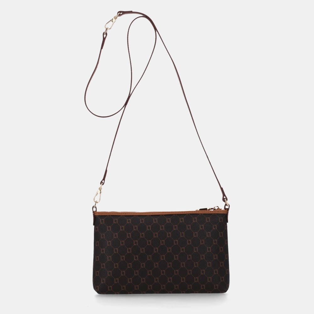 Bolsa Tiracolo Pequena Monograma Ll Mocca - 10001000 Mocca 3