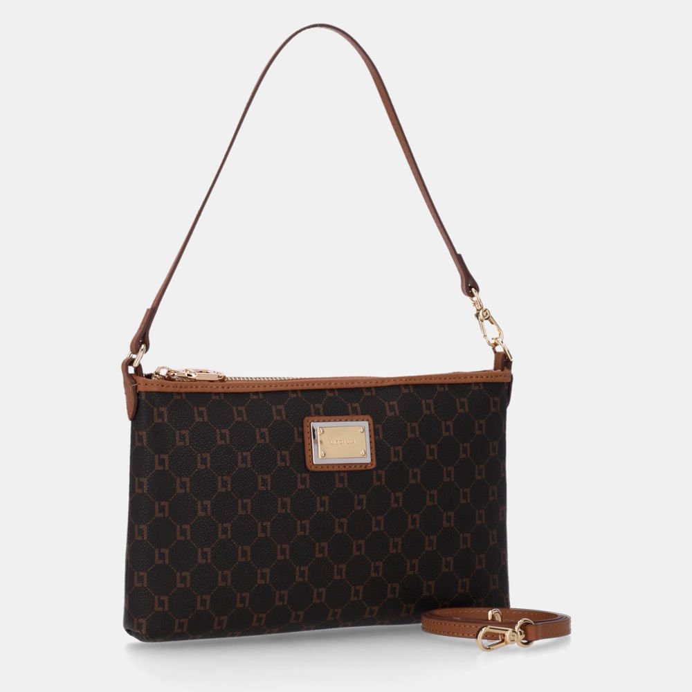 Bolsa Tiracolo Pequena Monograma Ll Mocca - 10001000 Mocca 4