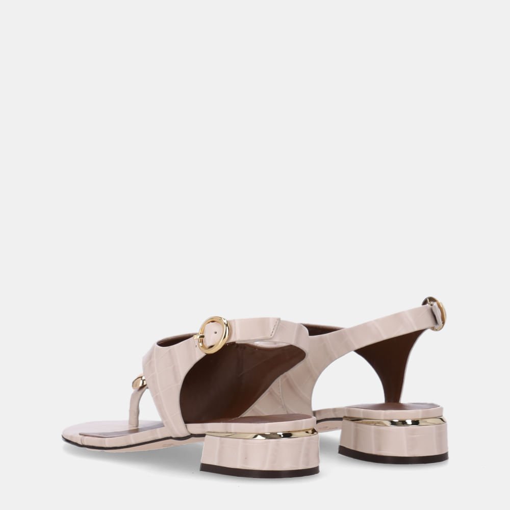 Sandália Rasteira Croco Panna - 80910004 Panna 3