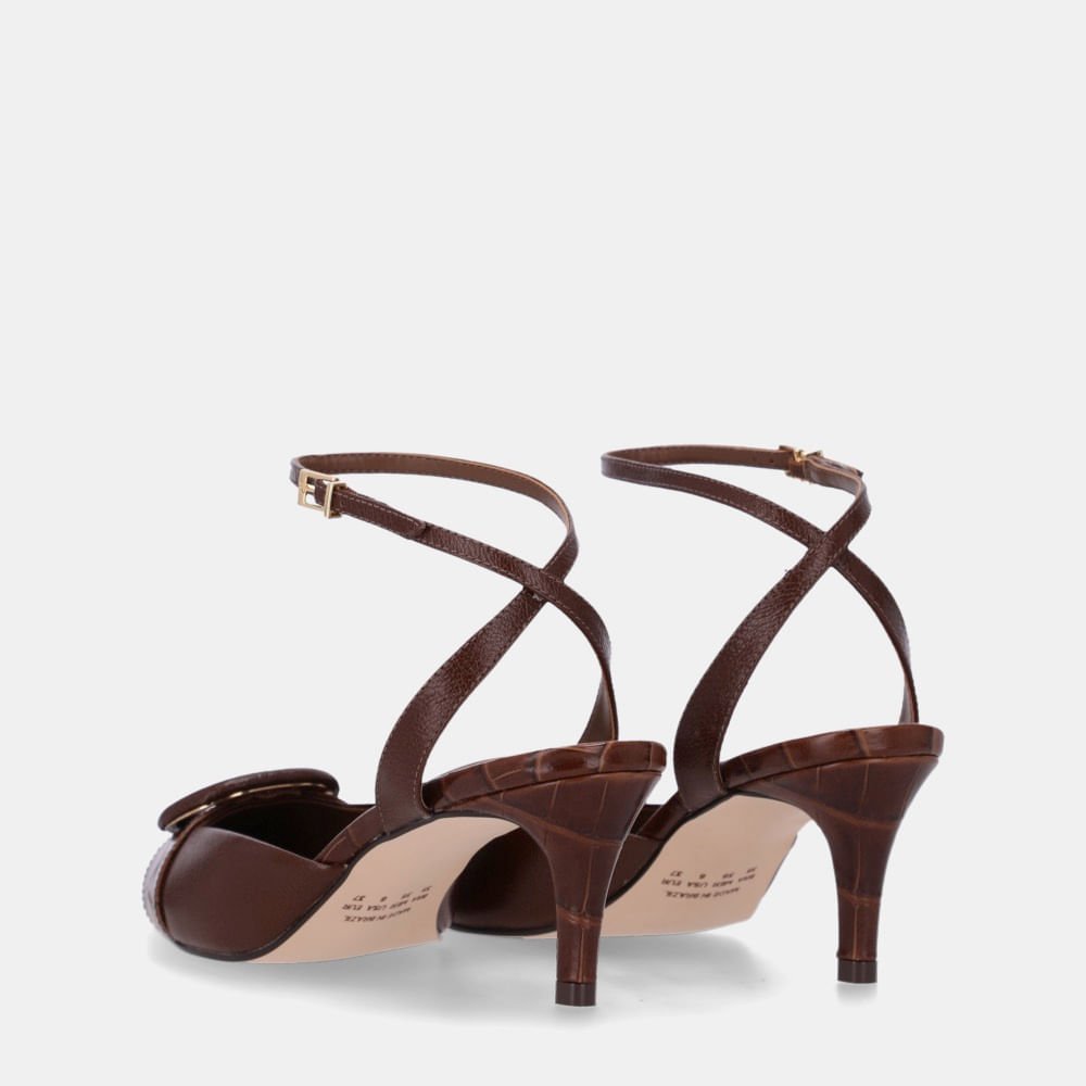 Slingback Croco Trufa Com Atacama Trufa - 80830011 Trufa 4