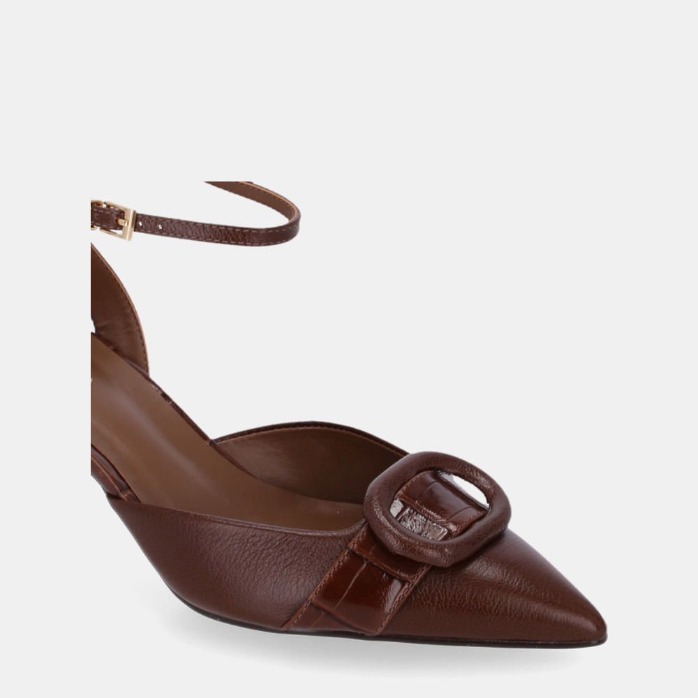 Slingback Croco Trufa Com Atacama Trufa - 80830011 Trufa 5