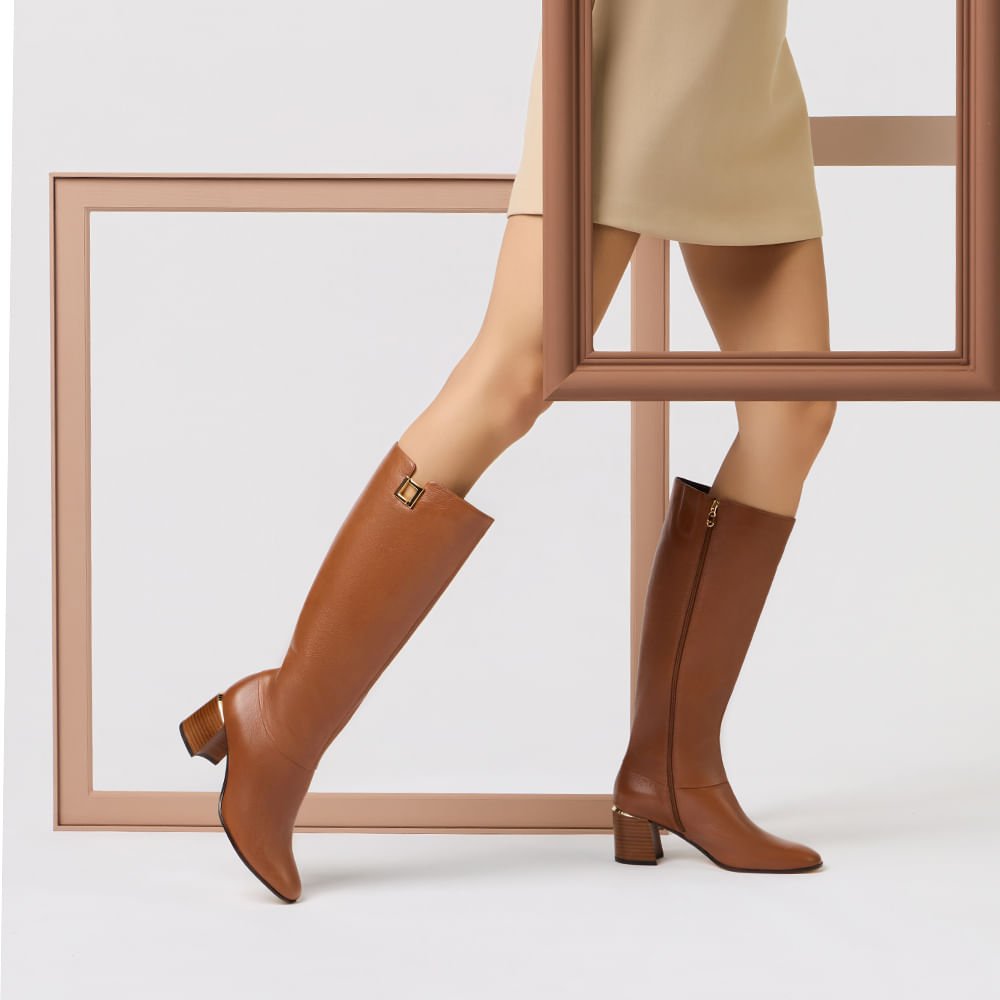 Bota Cano Longo Montenapoleone Âmbar - 80740015 Âmbar 6