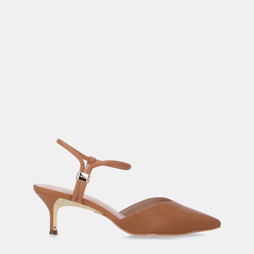 Slingback Tramado Amêndoa - 58060001