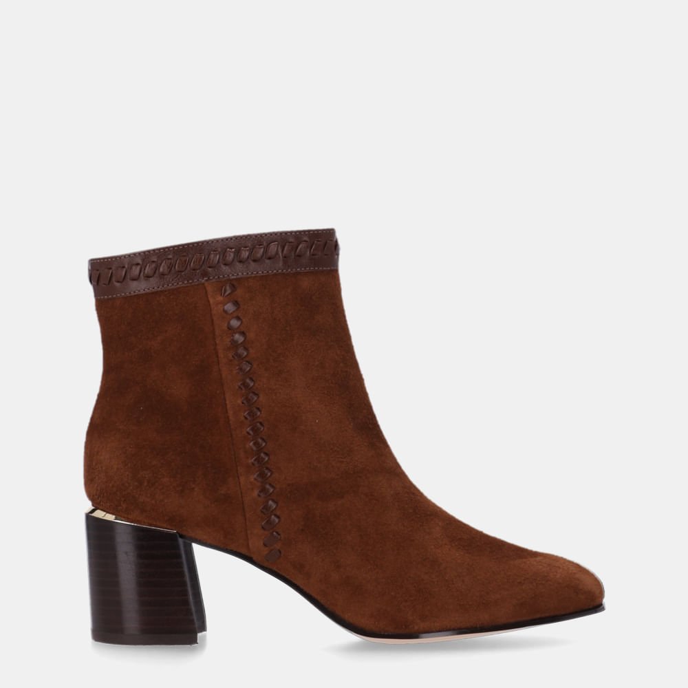Bota Cano Curto Camurça Trufa - 80740012