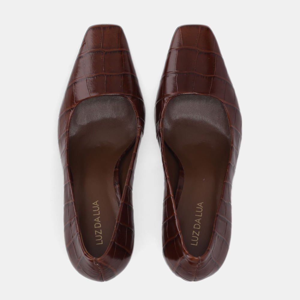 Scarpin Croco Trufa - 81100002 Trufa 5