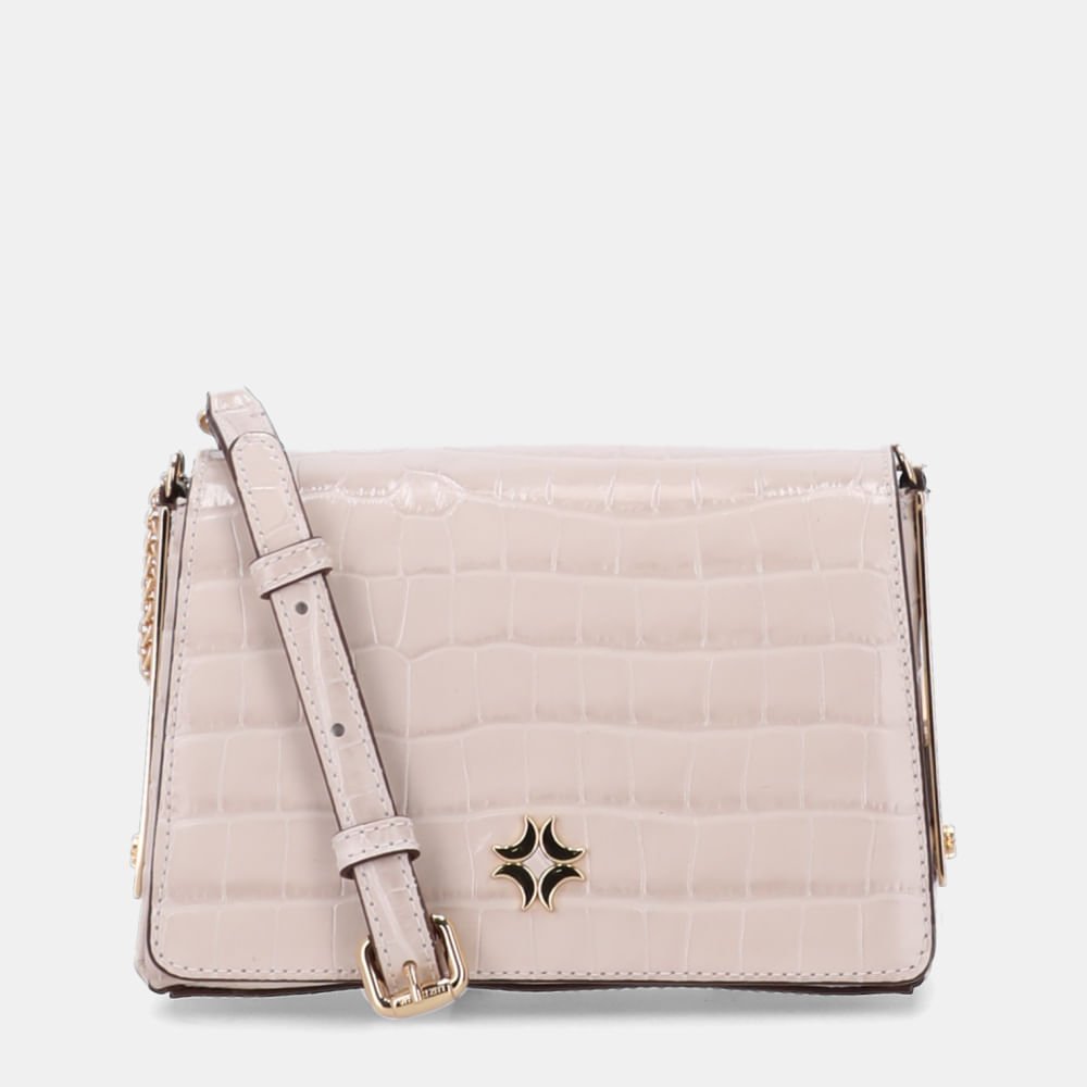 Bolsa Satchel Pequena Croco Panna - 2000850