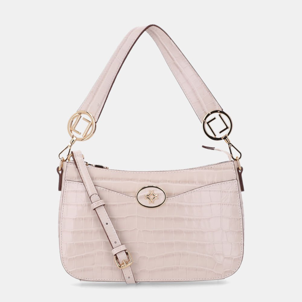 Bolsa Baguete Pequena Croco Panna - 2000842