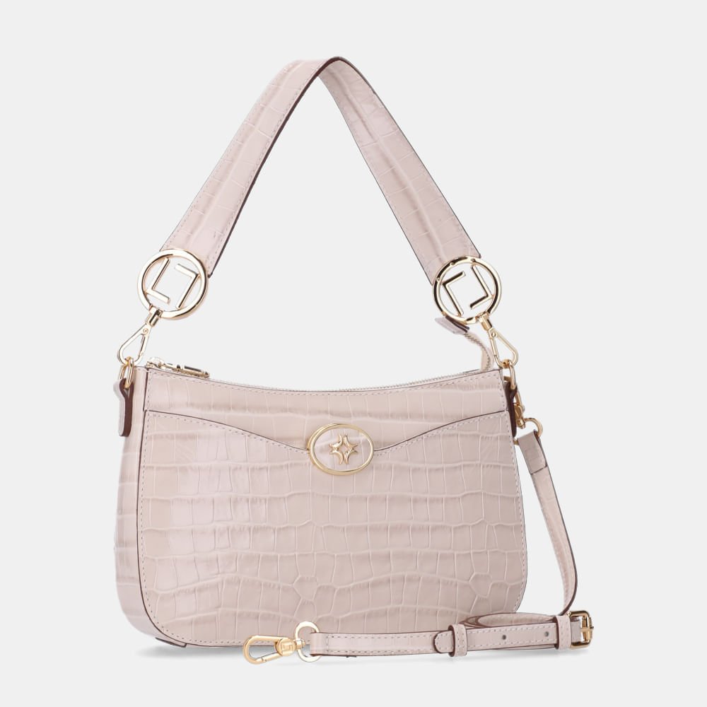 Bolsa Baguete Pequena Croco Panna - 2000842 Panna 4