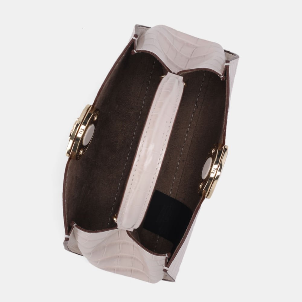 Bolsa Diana Tote Pequena Croco Panna - 2000576 Panna 5