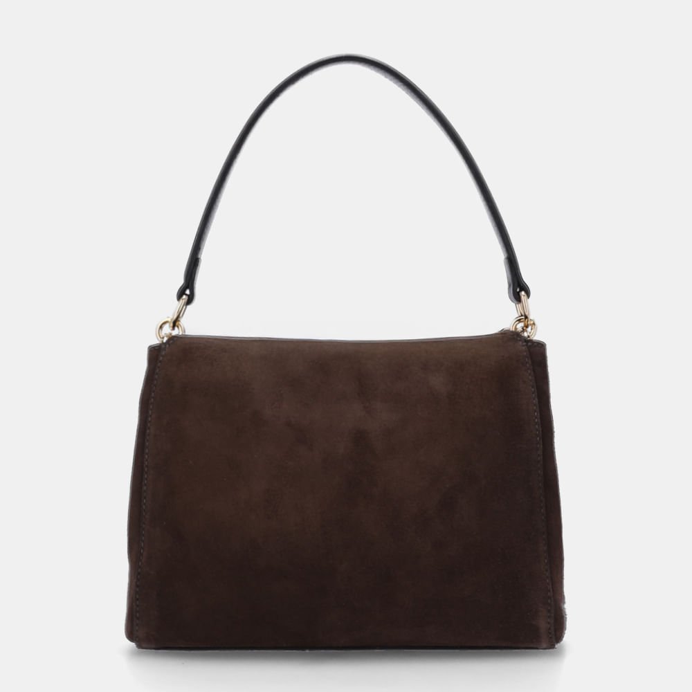 Bolsa Satchel Pequena Camurça Cacau- 2000876 Cacau 2