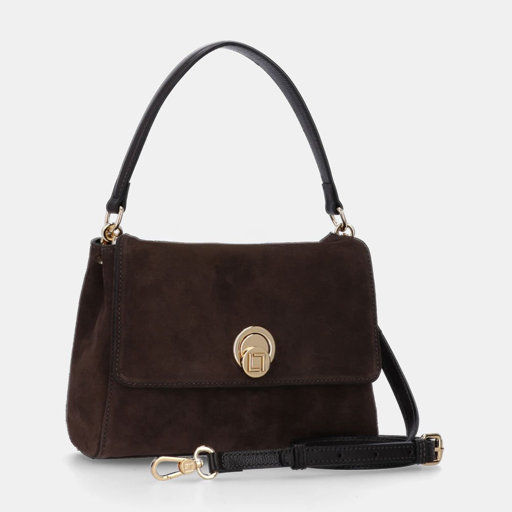 Bolsa Satchel Pequena Camurça Cacau- 2000876 Cacau 3