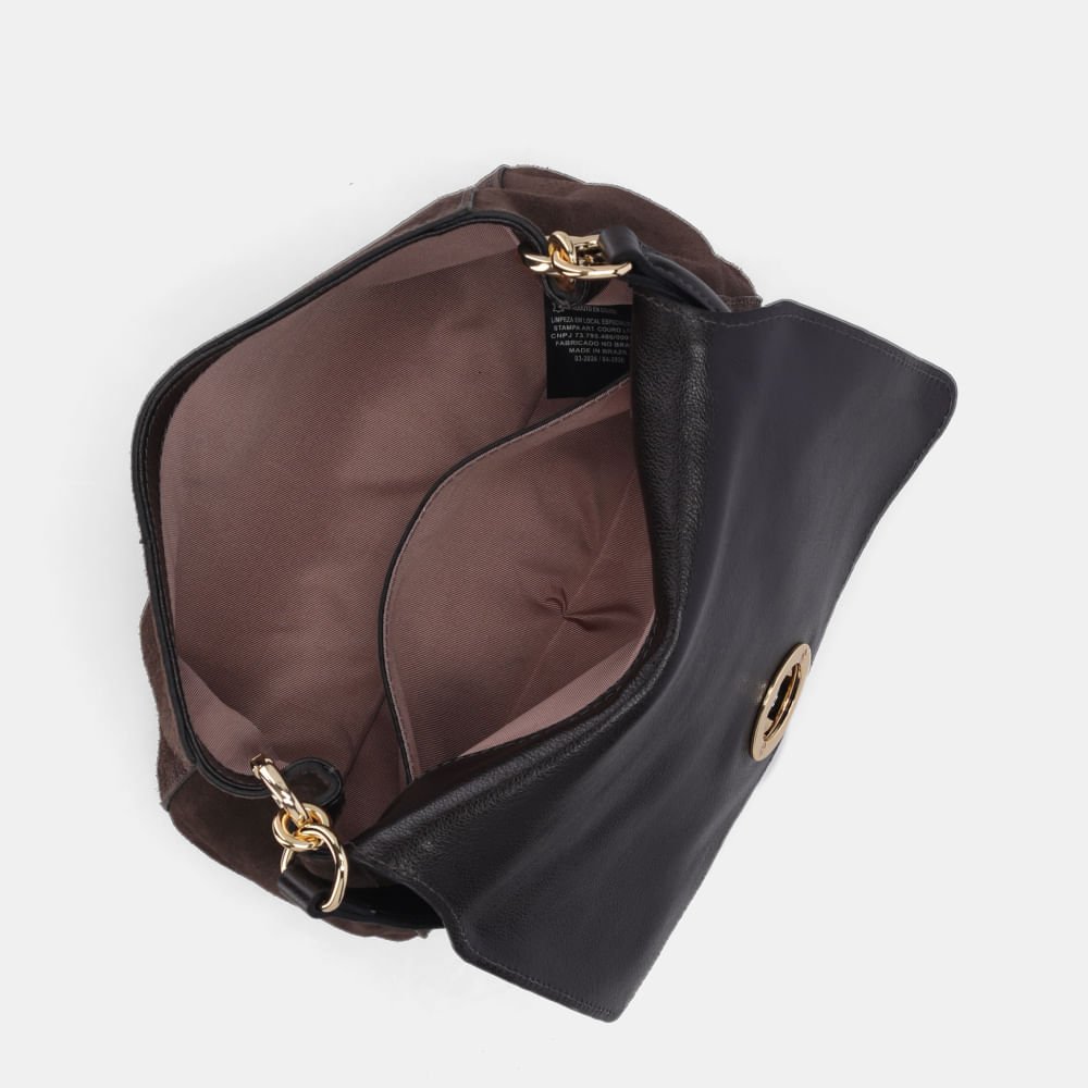 Bolsa Satchel Pequena Camurça Cacau- 2000876 Cacau 4