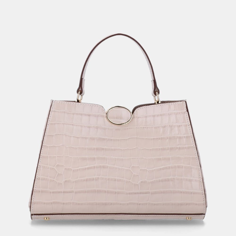 Bolsa Diana Tote Média Croco Panna - 2000575 Panna 3