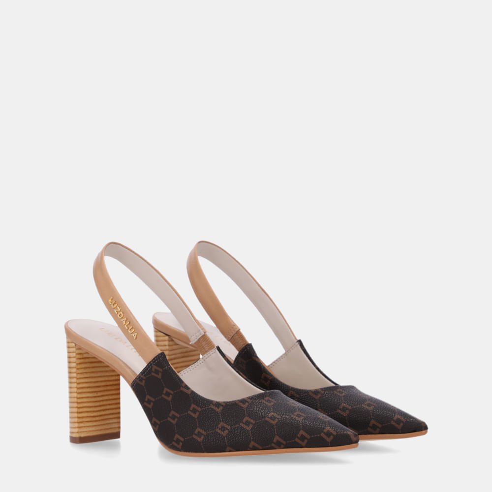 Slingback Monograma Mocca Com Atacama Butter - 80230050 Mocca 3