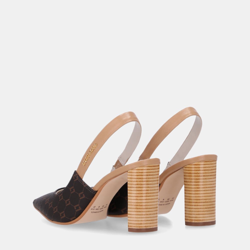 Slingback Monograma Mocca Com Atacama Butter - 80230050 Mocca 4