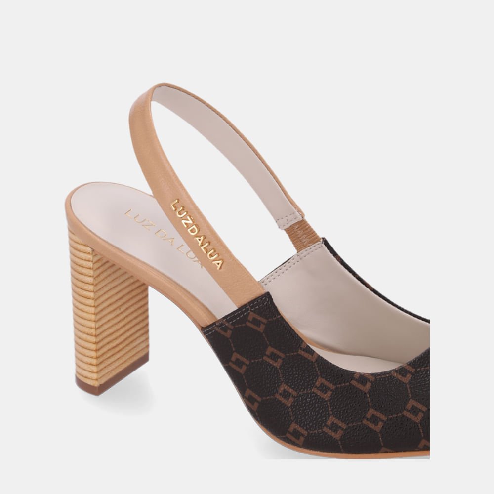 Slingback Monograma Mocca Com Atacama Butter - 80230050 Mocca 5
