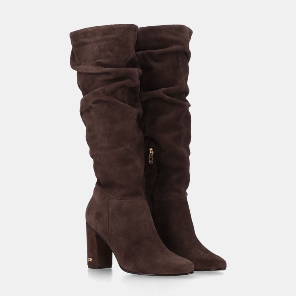 Bota Cano Longo Camurça Cacau - 56510029 Cacau 3