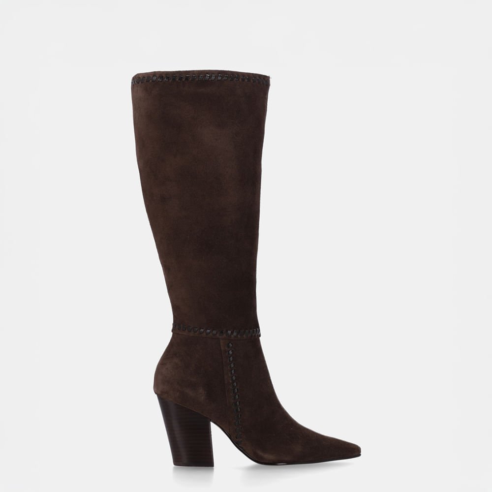 Bota Cano Longo Camurça Cacau - 81050003