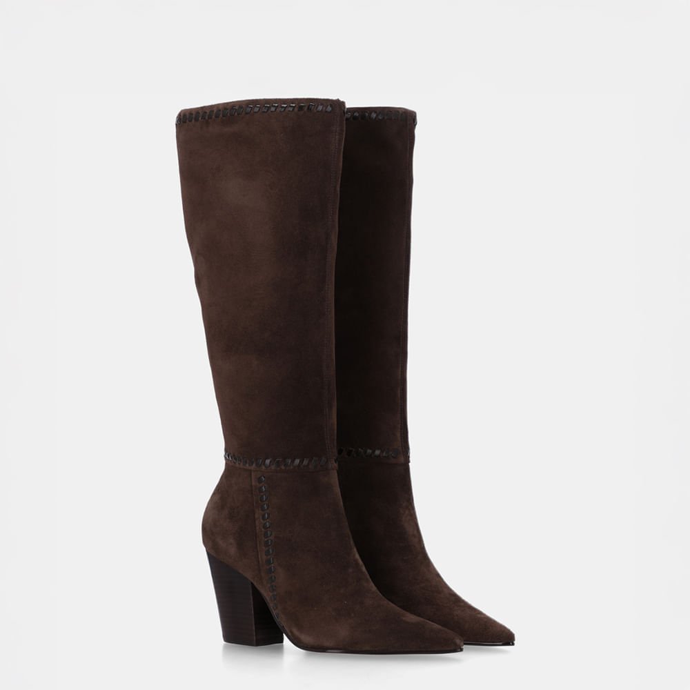Bota Cano Longo Camurça Cacau - 81050003 Cacau 3