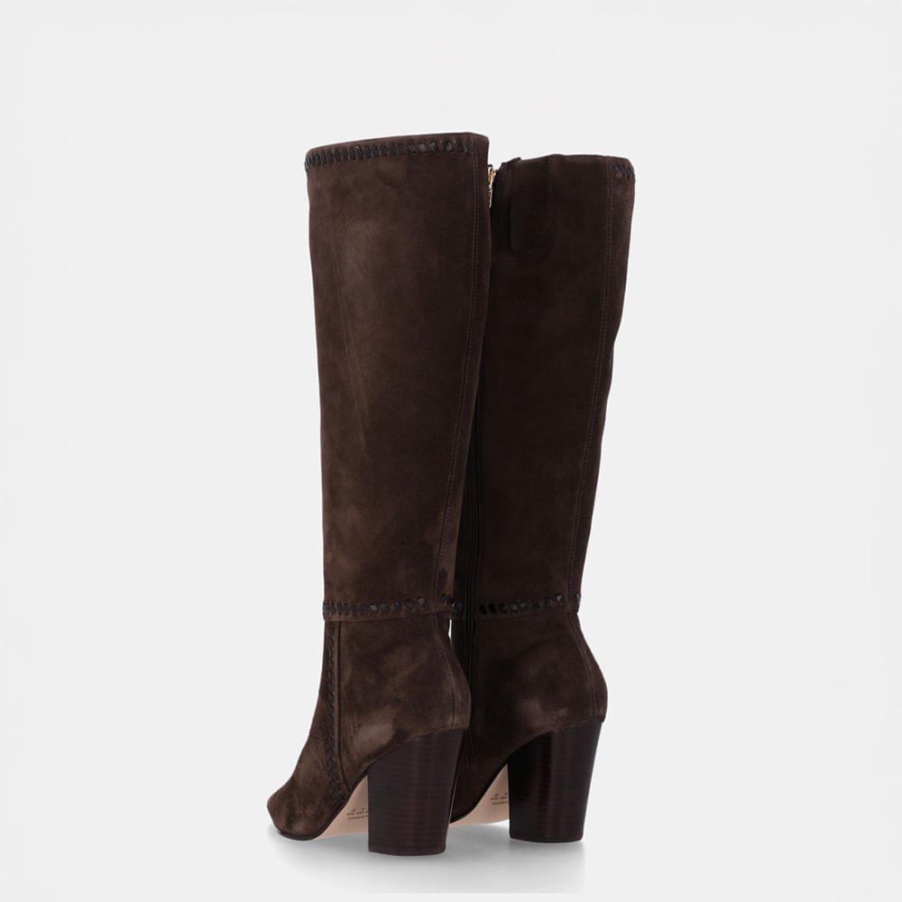 Bota Cano Longo Camurça Cacau - 81050003 Cacau 4