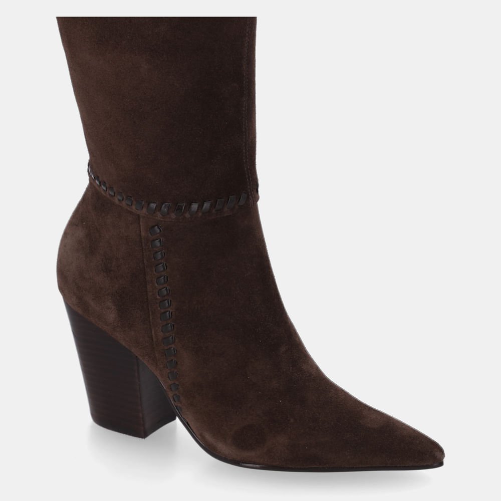 Bota Cano Longo Camurça Cacau - 81050003 Cacau 5