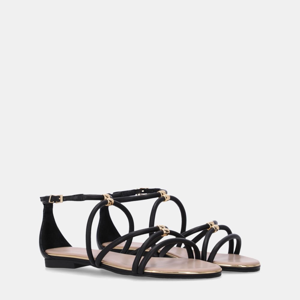 Sandália Rasteira Saara Preto - 54870076 Preto 2