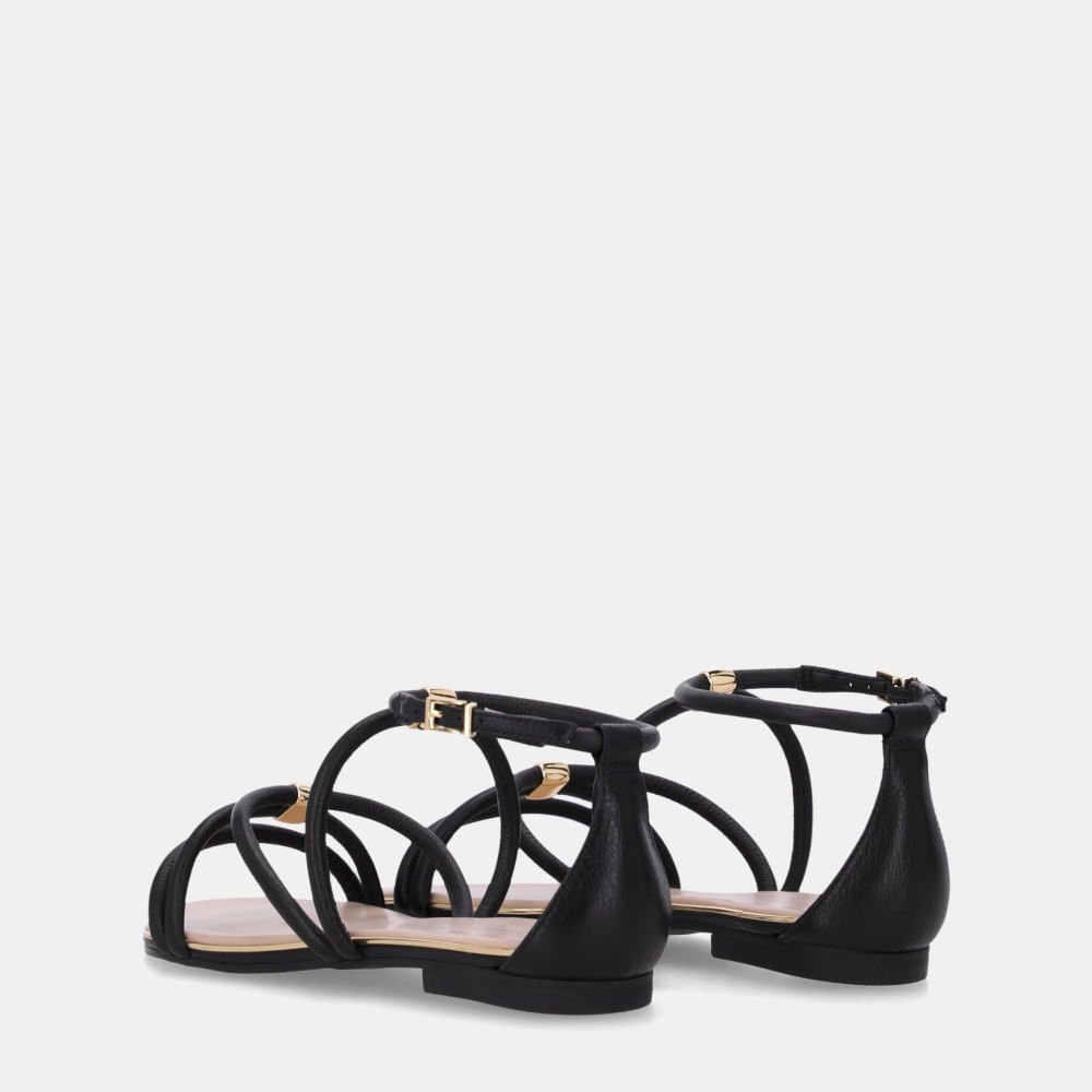 Sandália Rasteira Saara Preto - 54870076 Preto 3