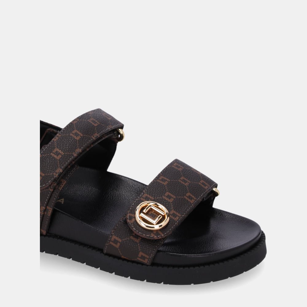 Sandália Flatform Monograma Mocca - 80650007 Mocca 4