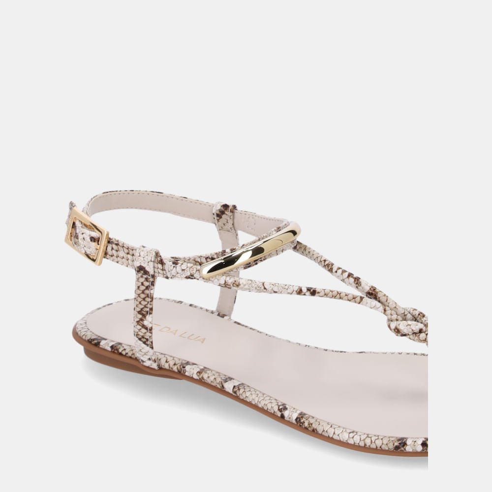 Sandália Rasteira Sun Snake Panna - 52217800 Panna 4