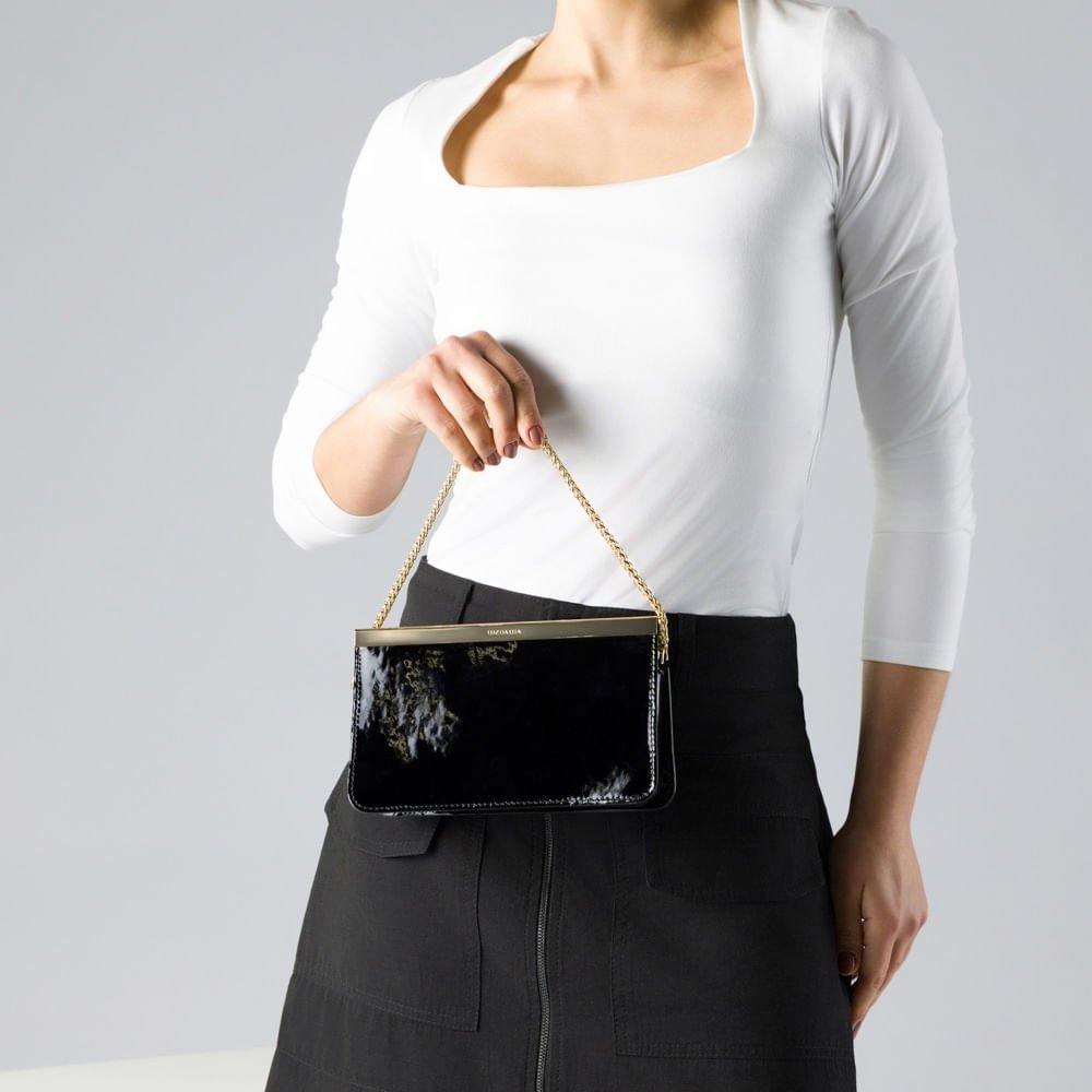Bolsa Clutch Pequena Verona Preto - 2000478 Preto 2