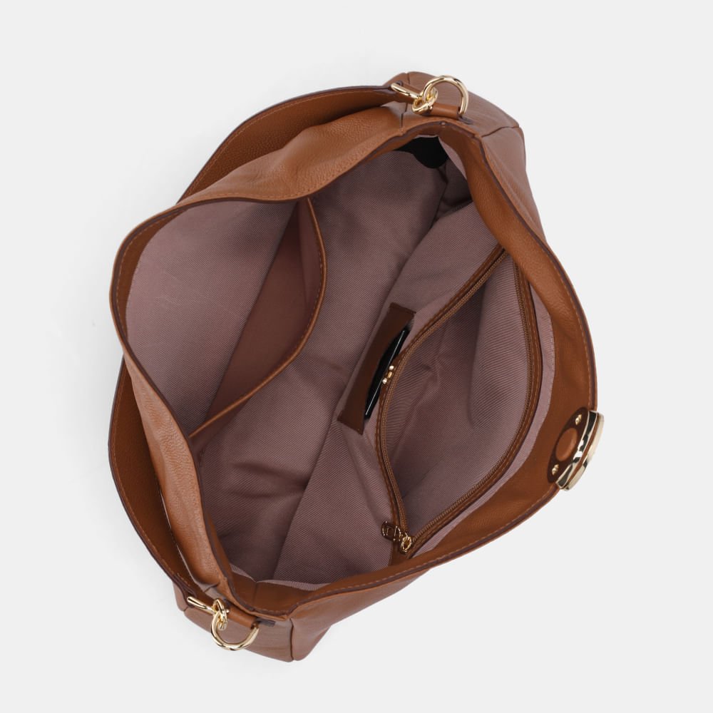 Bolsa Hobo Grande New Ridge Amêndoa - 2000724 Amendoa 4