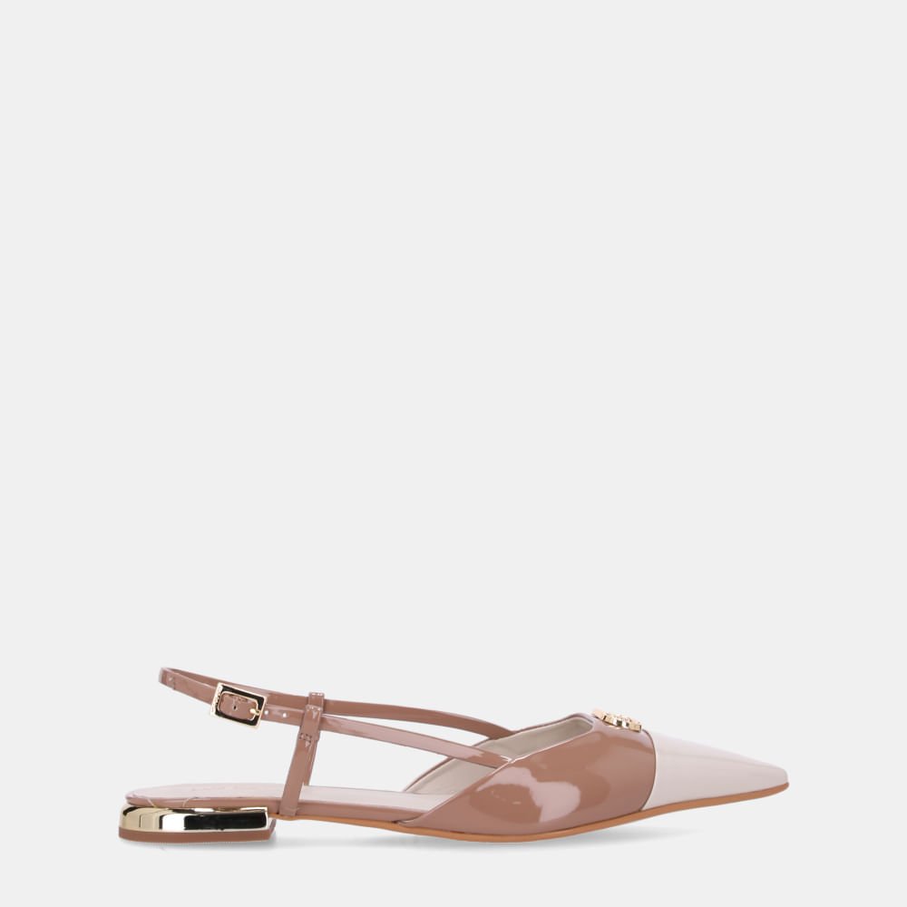 Slingback Verniz Pu Panna/ Verniz Pu Mousse - 80240025