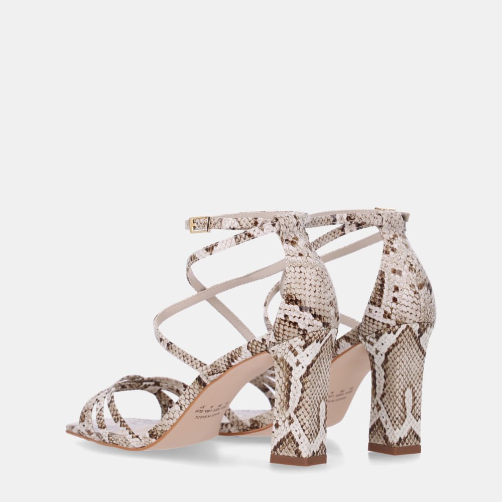 Sandália De Salto Snake Panna - 80790009 Panna 4