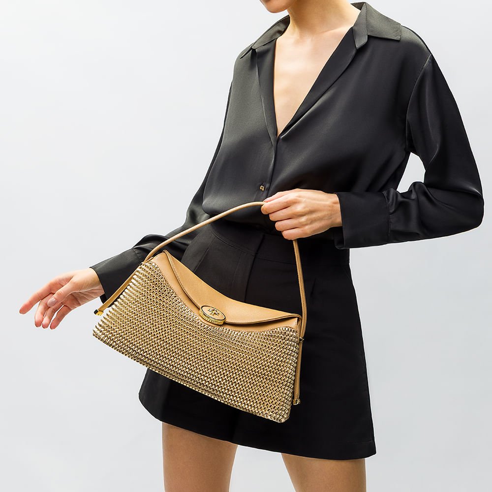 Bolsa Hobo Média Madras Ouro - 2000738 Ouro 2