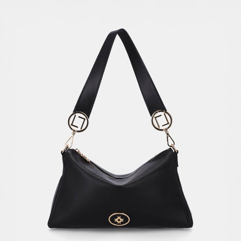 Bolsa Baguete Pequena New Ridge Preto - 2000778