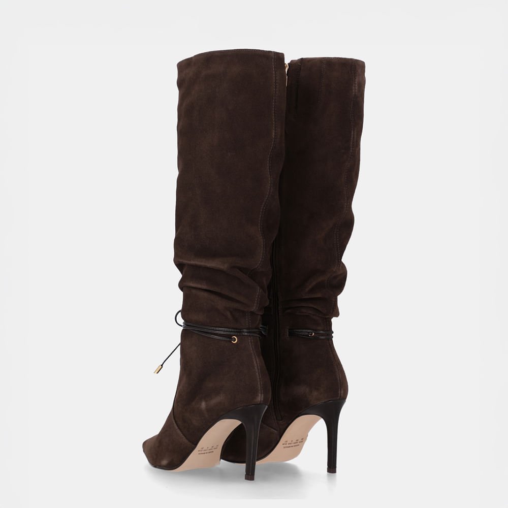 Bota Cano Longo Camurça Cacau - 80480038 Cacau 4