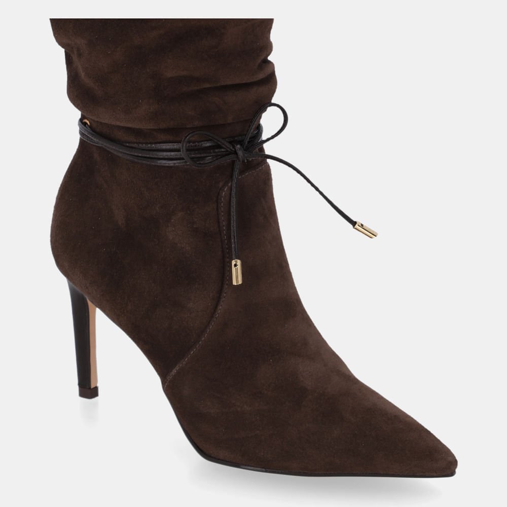 Bota Cano Longo Camurça Cacau - 80480038 Cacau 5