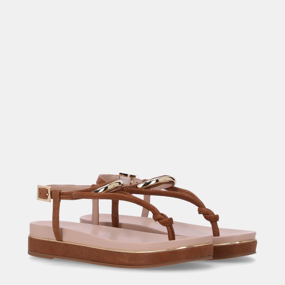 Sandália Flatform Arenito Canela - 58890400 Canela 2