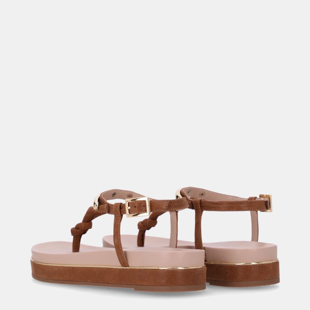 Sandália Flatform Arenito Canela - 58890400 Canela 3