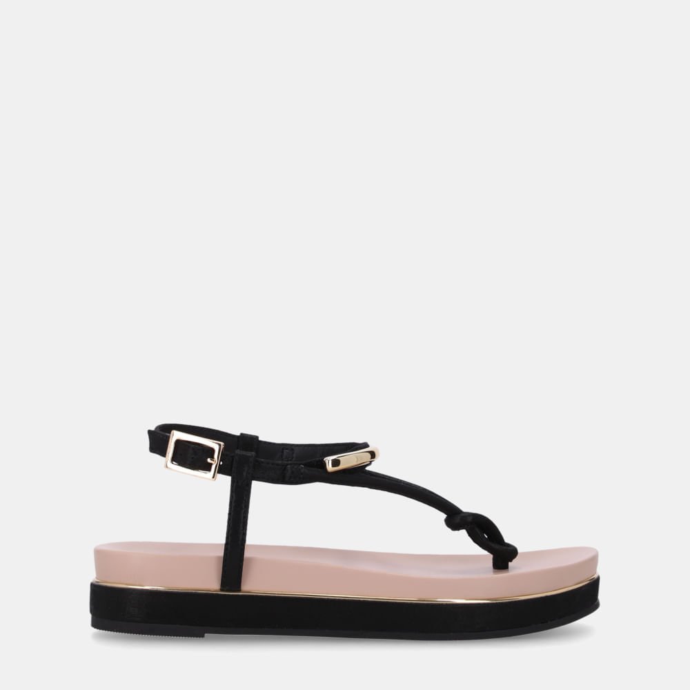 Sandália Flatform Puntini Preto - 58890400