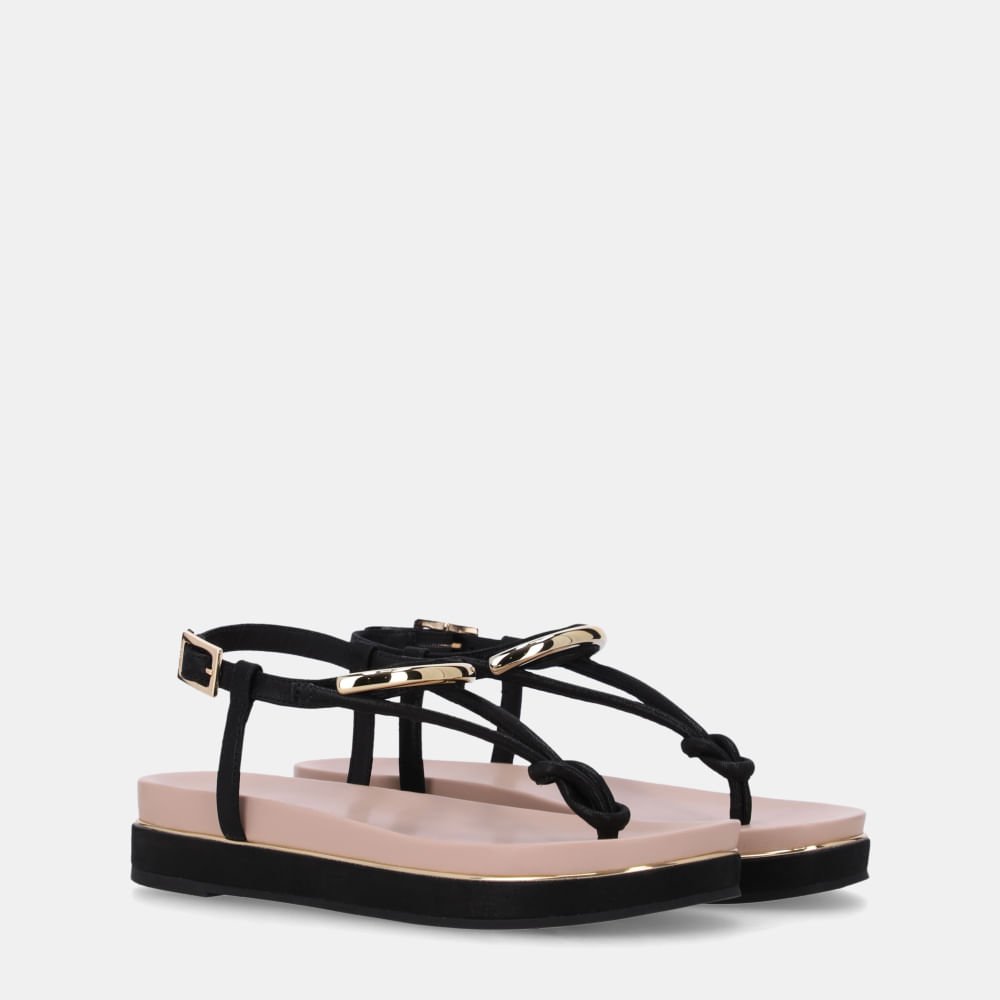 Sandália Flatform Puntini Preto - 58890400 Preto 2
