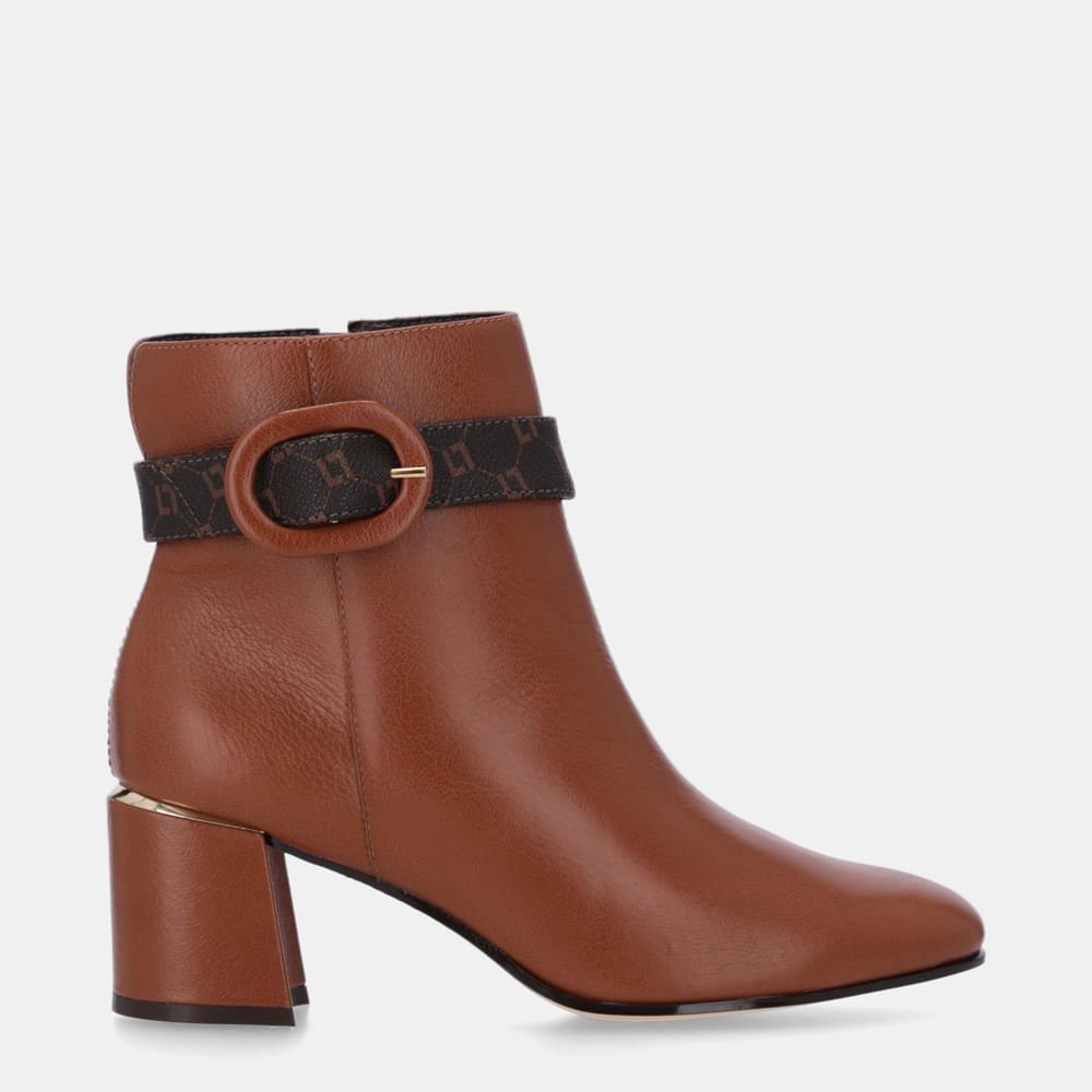 Bota Cano Curto Monograma Mocca Com Atacama Ambar - 80740010